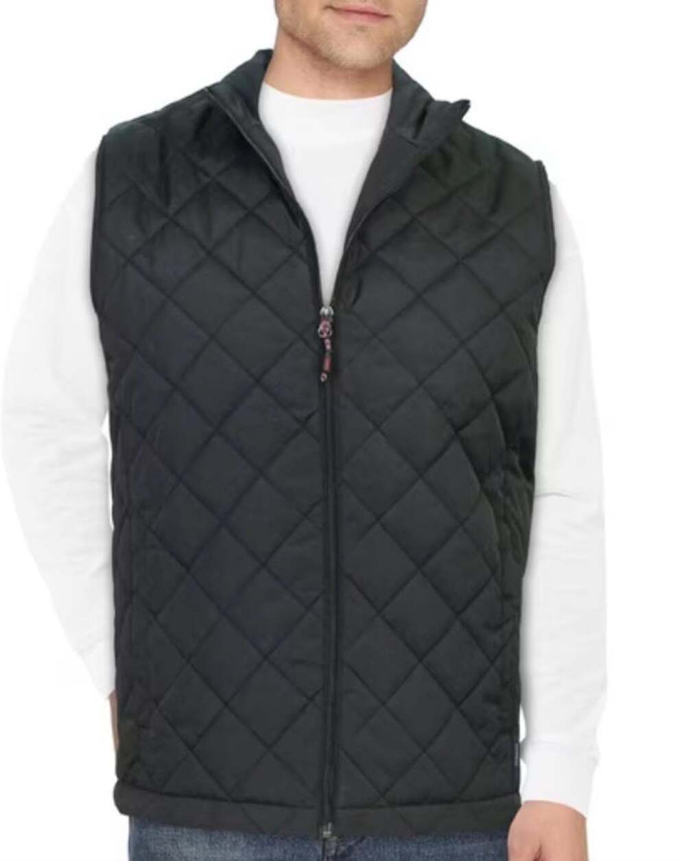 Hawke & Co Sport Quilted Vest Size Large Black Full-Zip men’s seasonal wear